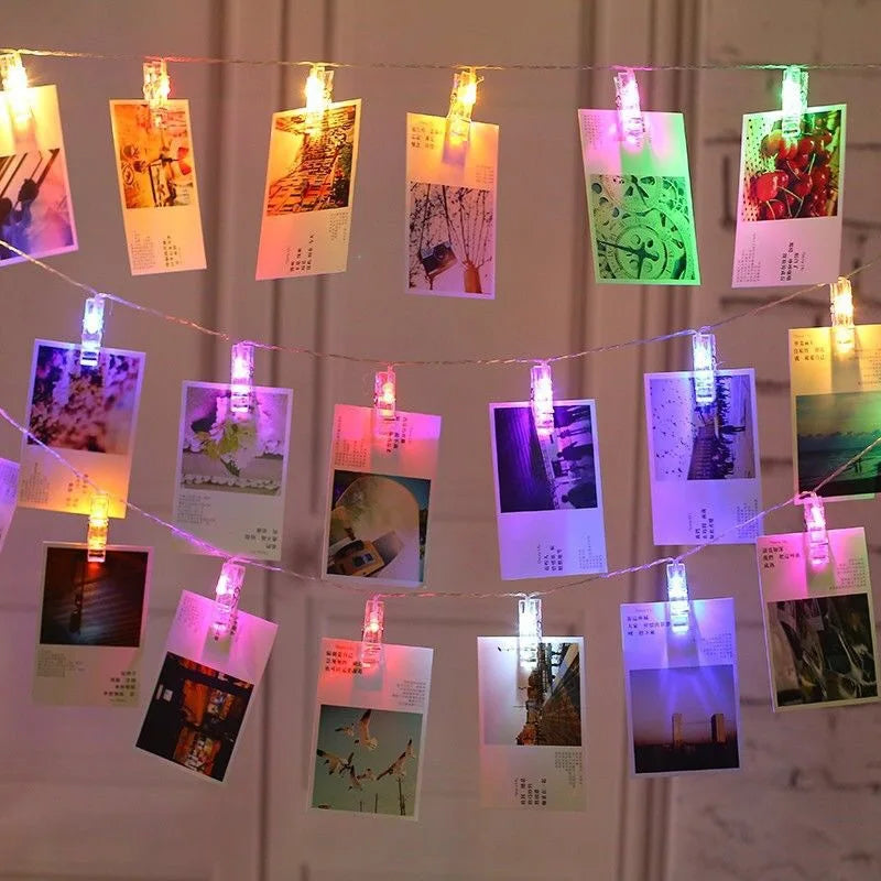 Photo Clip Fairy Lights – 20 LED String with Clips