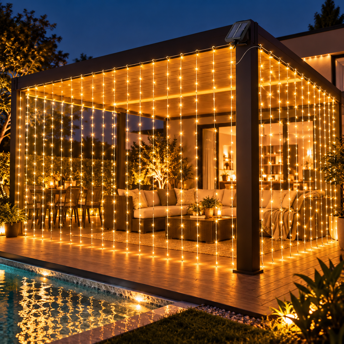 Sparkle Net Curtain Lights – Remote Control LED String