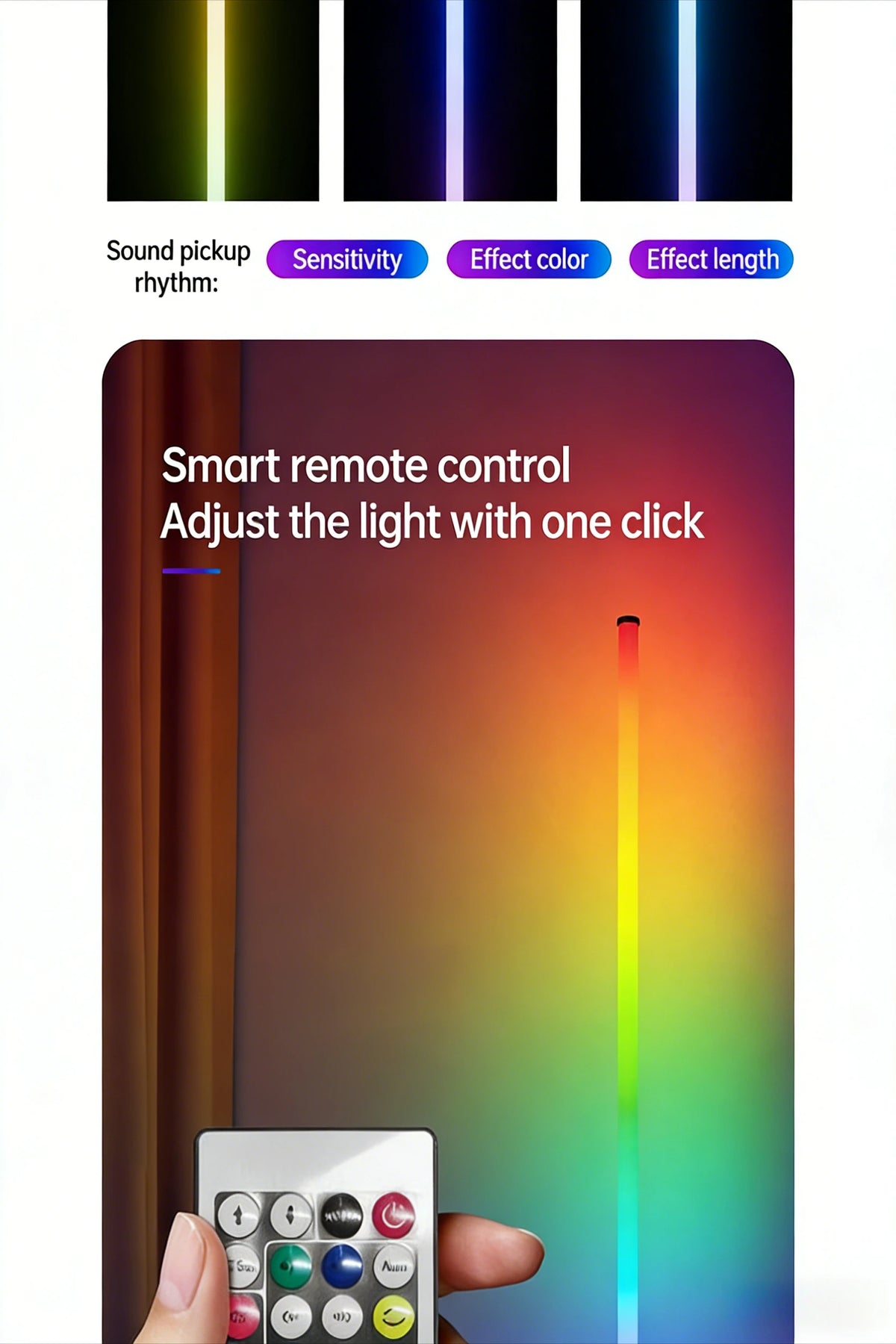 RGB LED Light Bar – Sound Reactive Ambient Lighting
