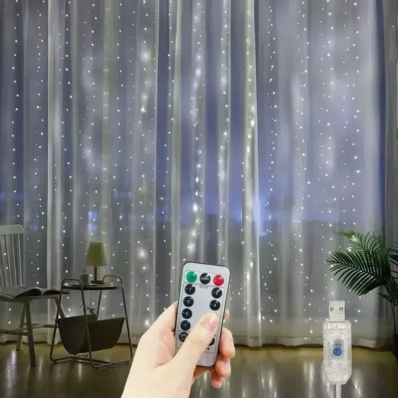 Sparkle Net Curtain Lights – Remote Control LED String