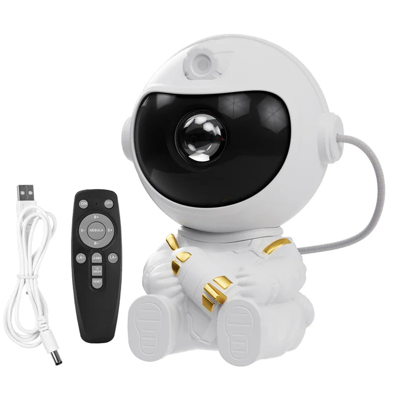 Galaxy Astronaut Star Projector – LED Nebula Night Light