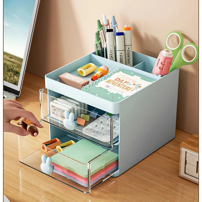 Multi-Tier Desk Organizer with Drawer