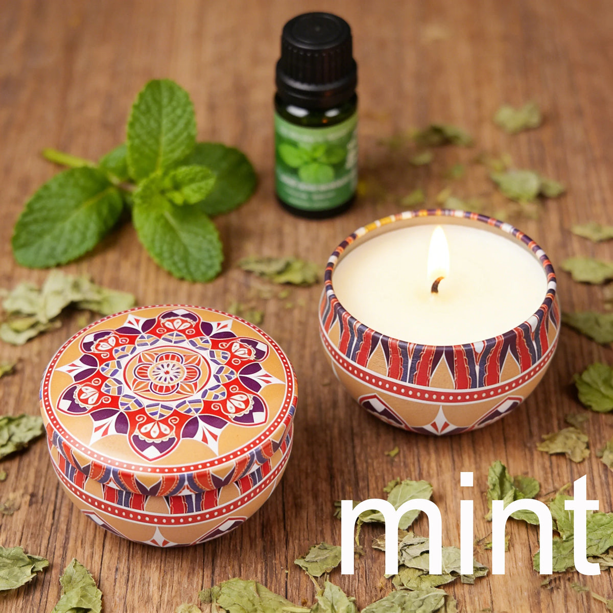 Mini Scented Soy Candle Tin – Aromatherapy Candle