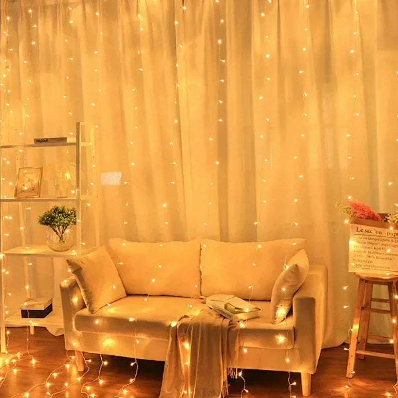 Sparkle Net Curtain Lights – Remote Control LED String