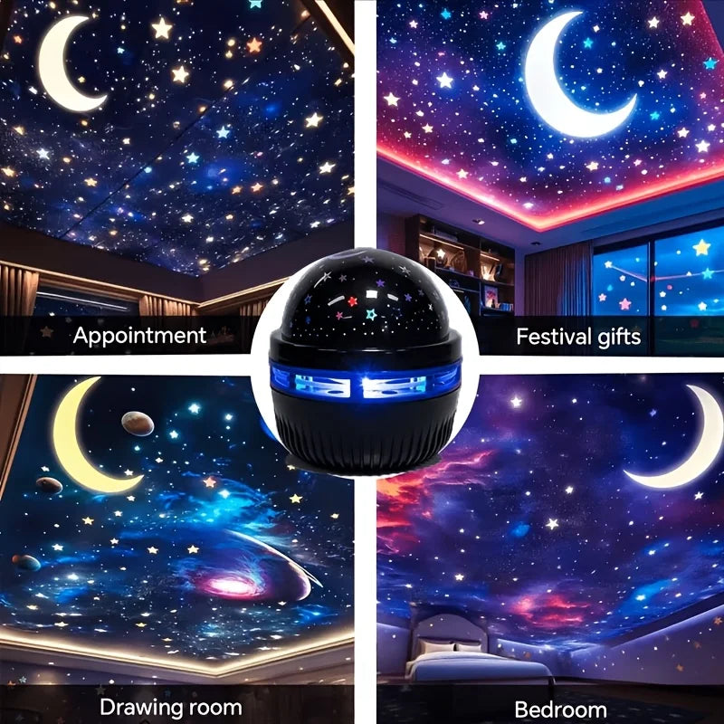 Starry Sky Projector – LED Star & Moon Night Light