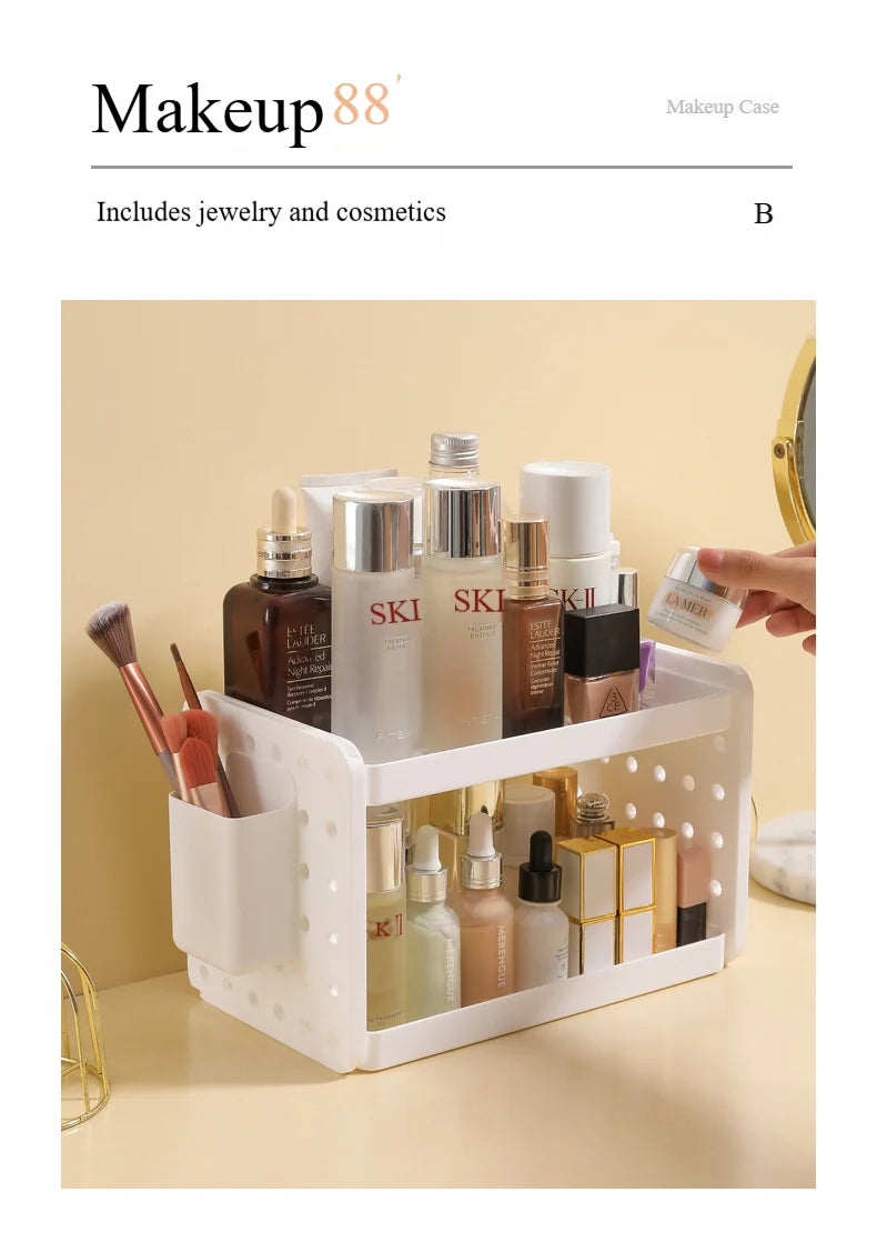 3-Tier Desk Shelf Organizer with Pegboard