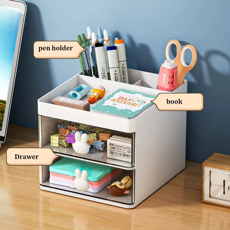 Multi-Tier Desk Organizer with Drawer