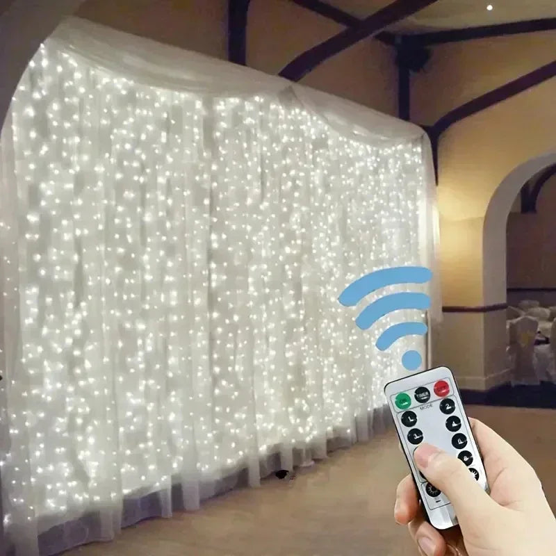 Sparkle Net Curtain Lights – Remote Control LED String
