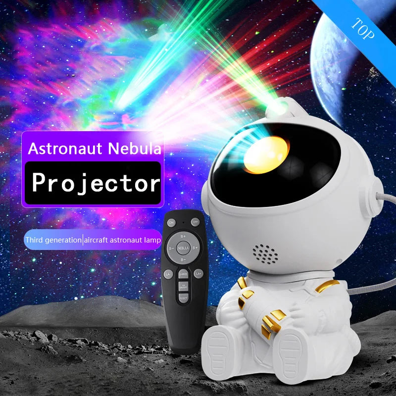 Galaxy Astronaut Star Projector – LED Nebula Night Light