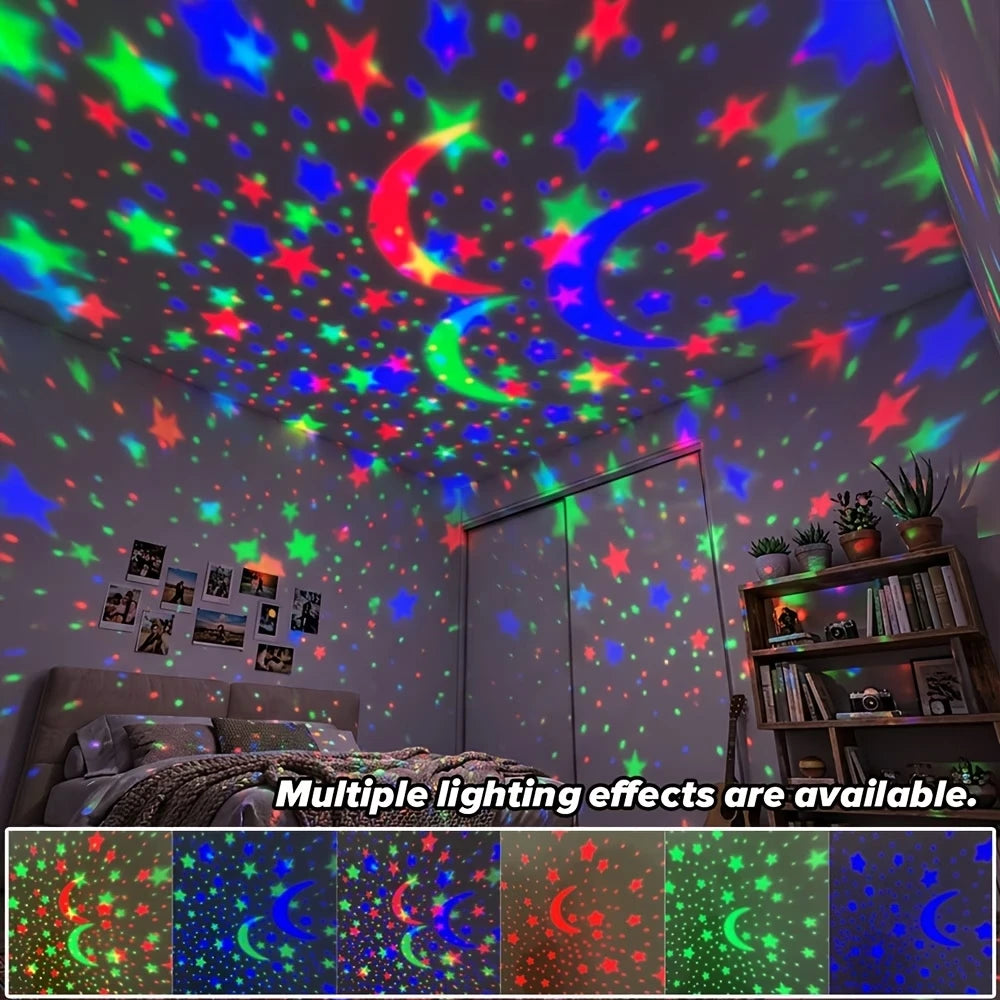 Starry Sky Projector – LED Star & Moon Night Light