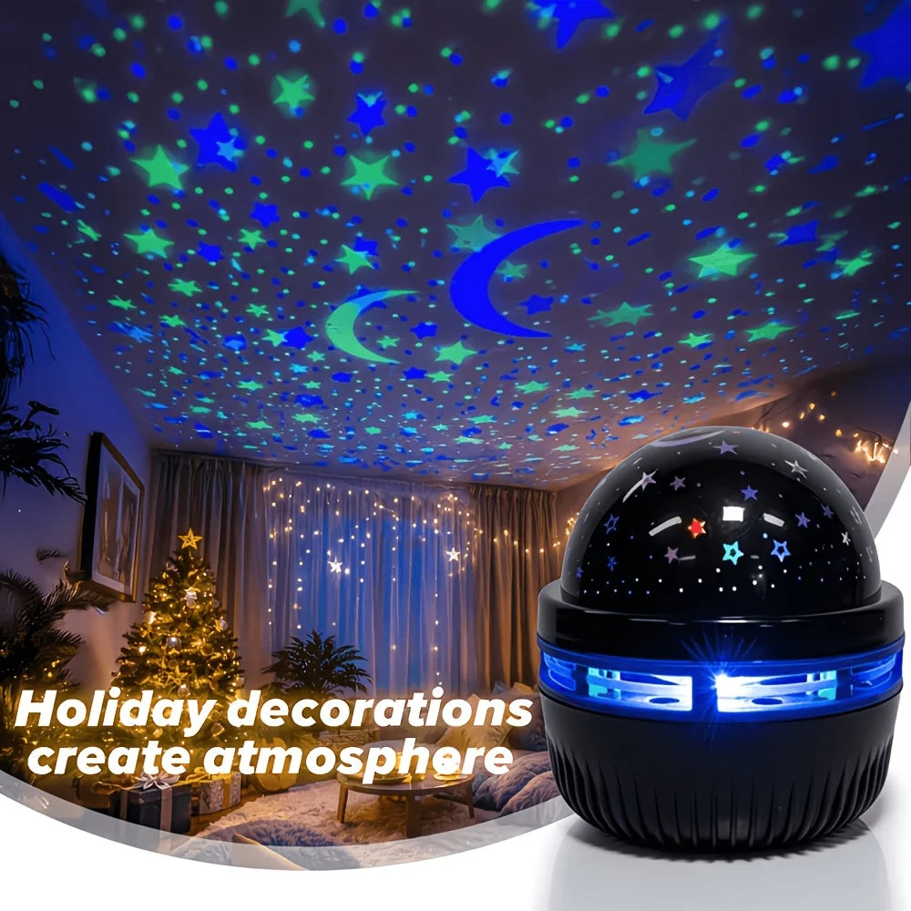 Starry Sky Projector – LED Star & Moon Night Light