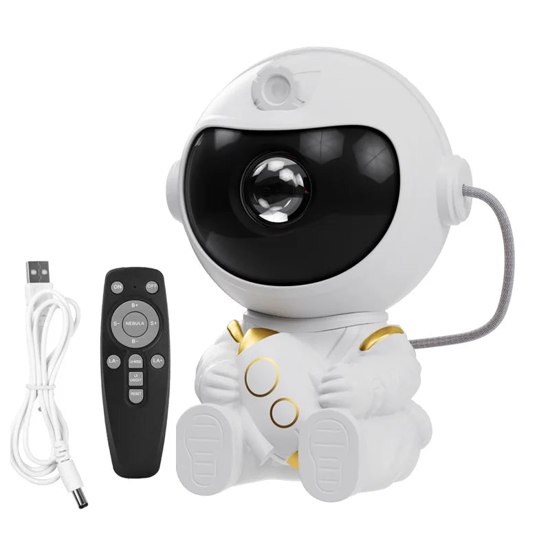 Galaxy Astronaut Star Projector – LED Nebula Night Light