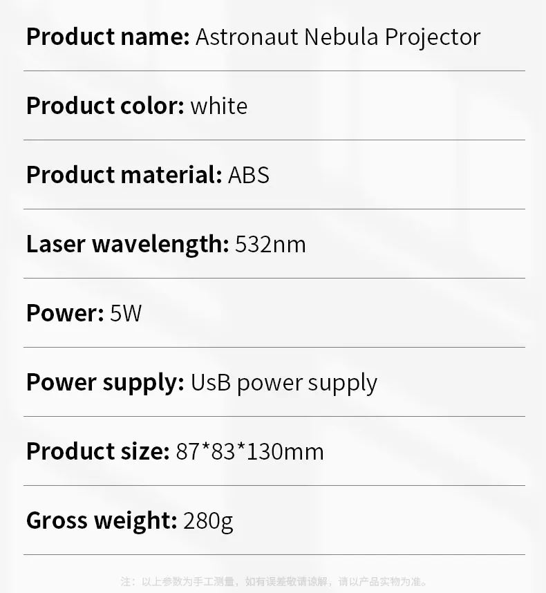 Galaxy Astronaut Star Projector – LED Nebula Night Light