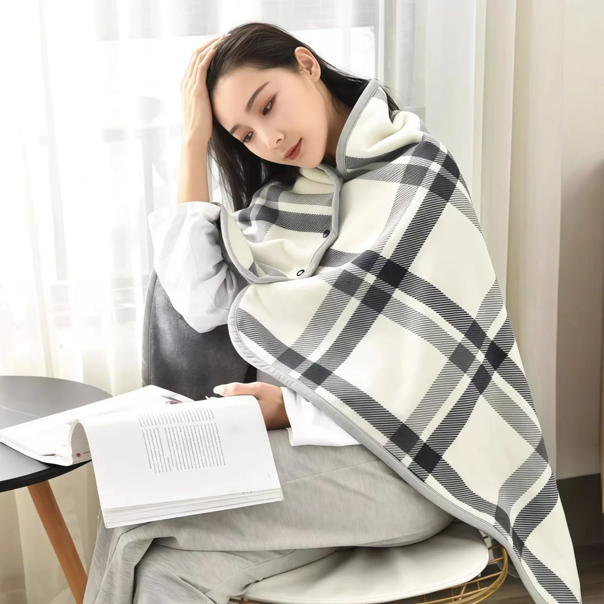 Wrap-Around Fleece Throw
