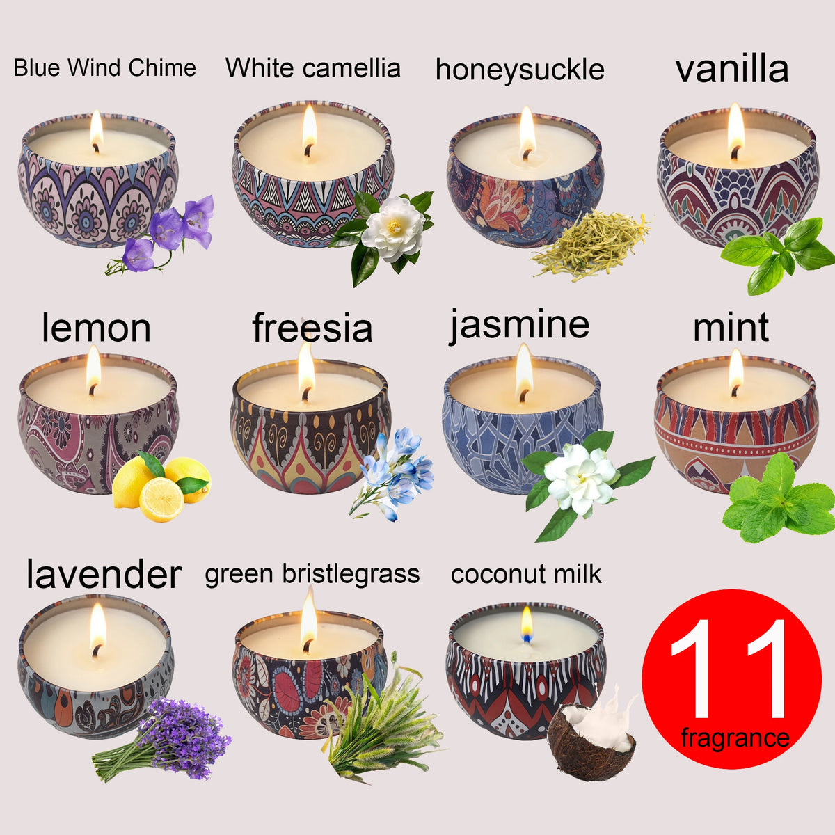 Mini Scented Soy Candle Tin – Aromatherapy Candle