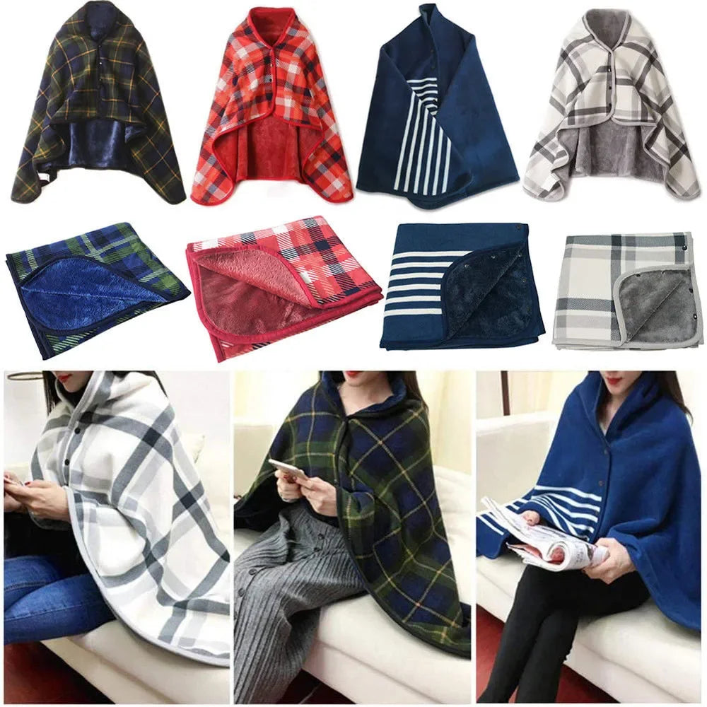 Wrap-Around Fleece Throw