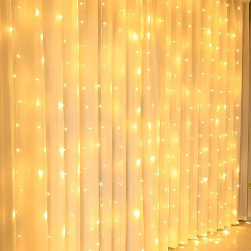 LED Curtain Fairy Lights – 8 Modes Remote Control