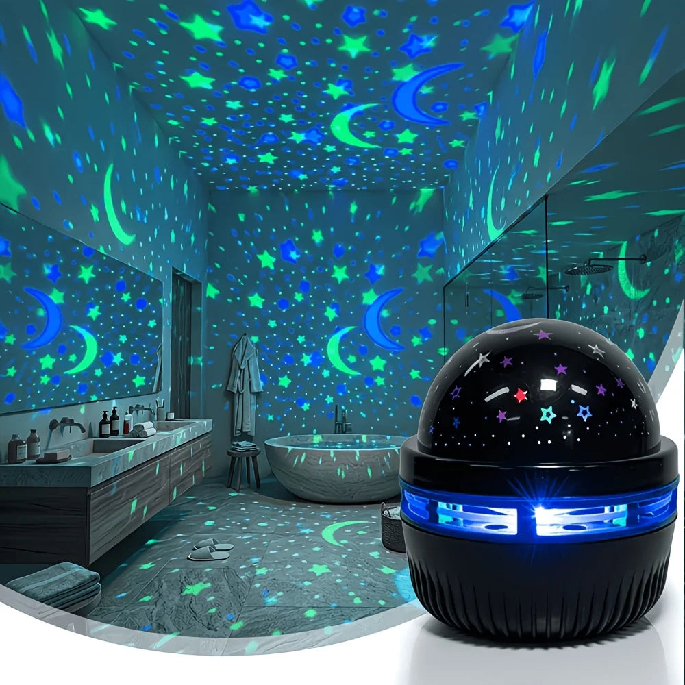 Starry Sky Projector – LED Star & Moon Night Light