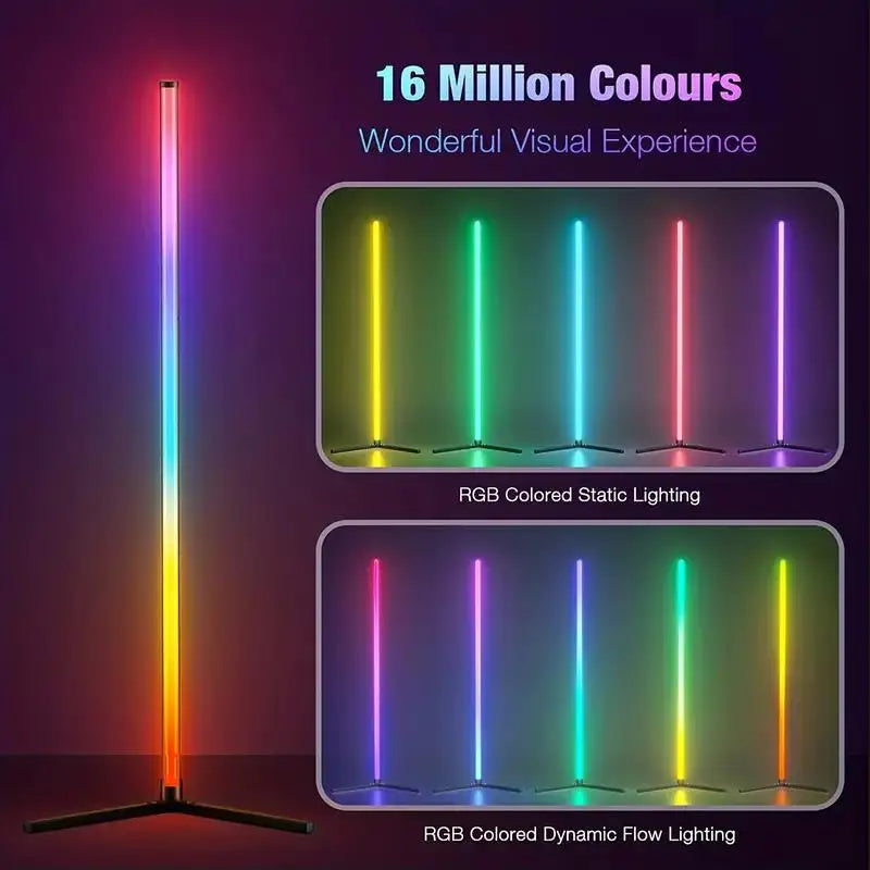 RGB Corner Floor Lamp – Smart App & Remote Control