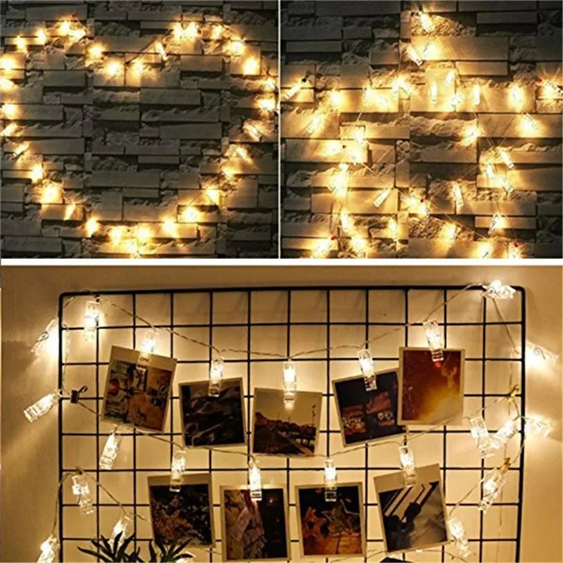 Photo Clip Fairy Lights – 20 LED String with Clips