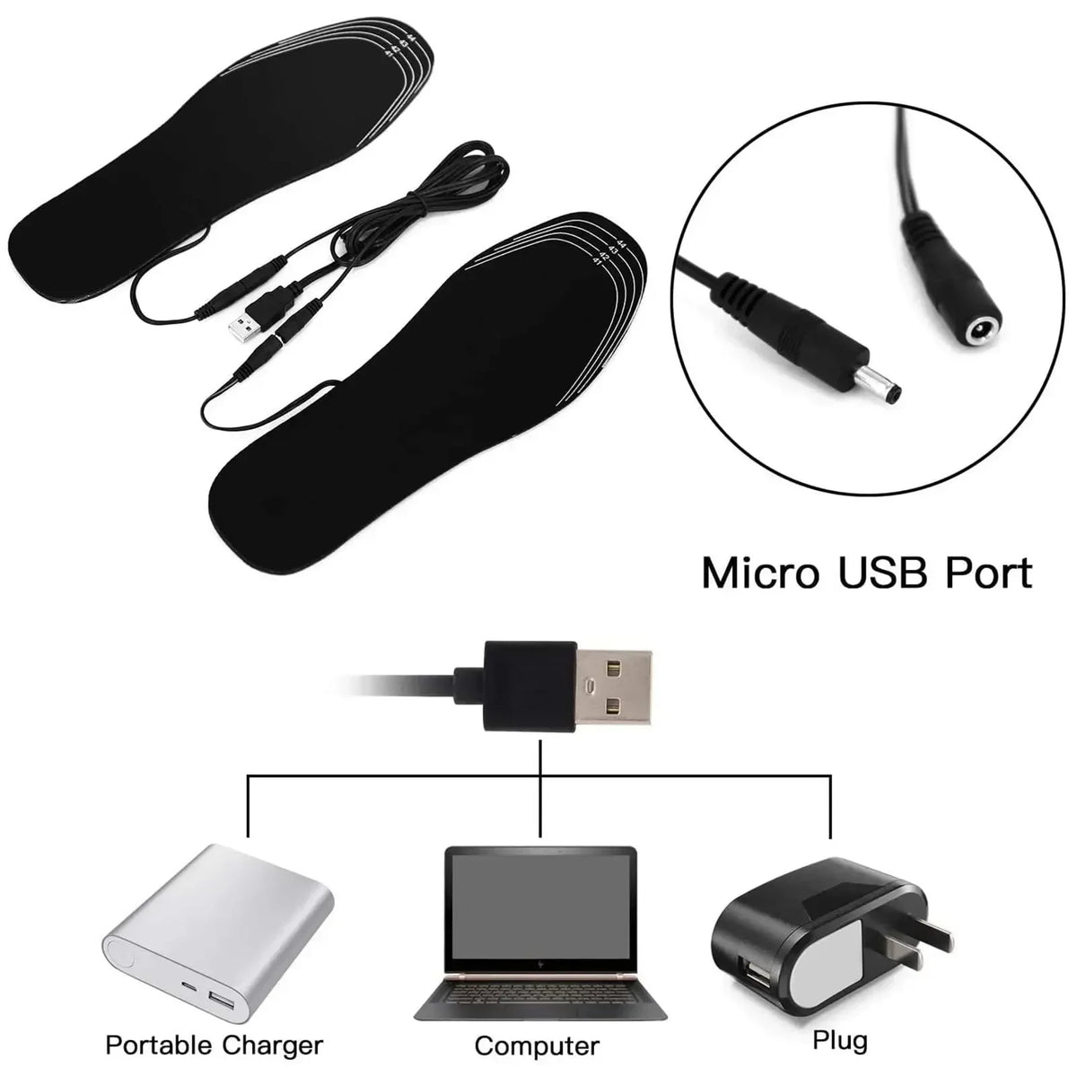 USB Heated Insoles – Electric Foot Warmer