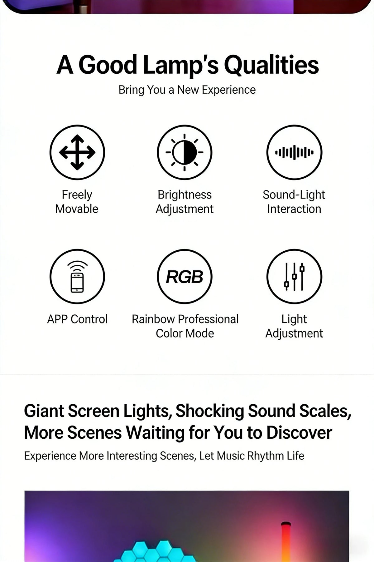 RGB LED Light Bar – Sound Reactive Ambient Lighting