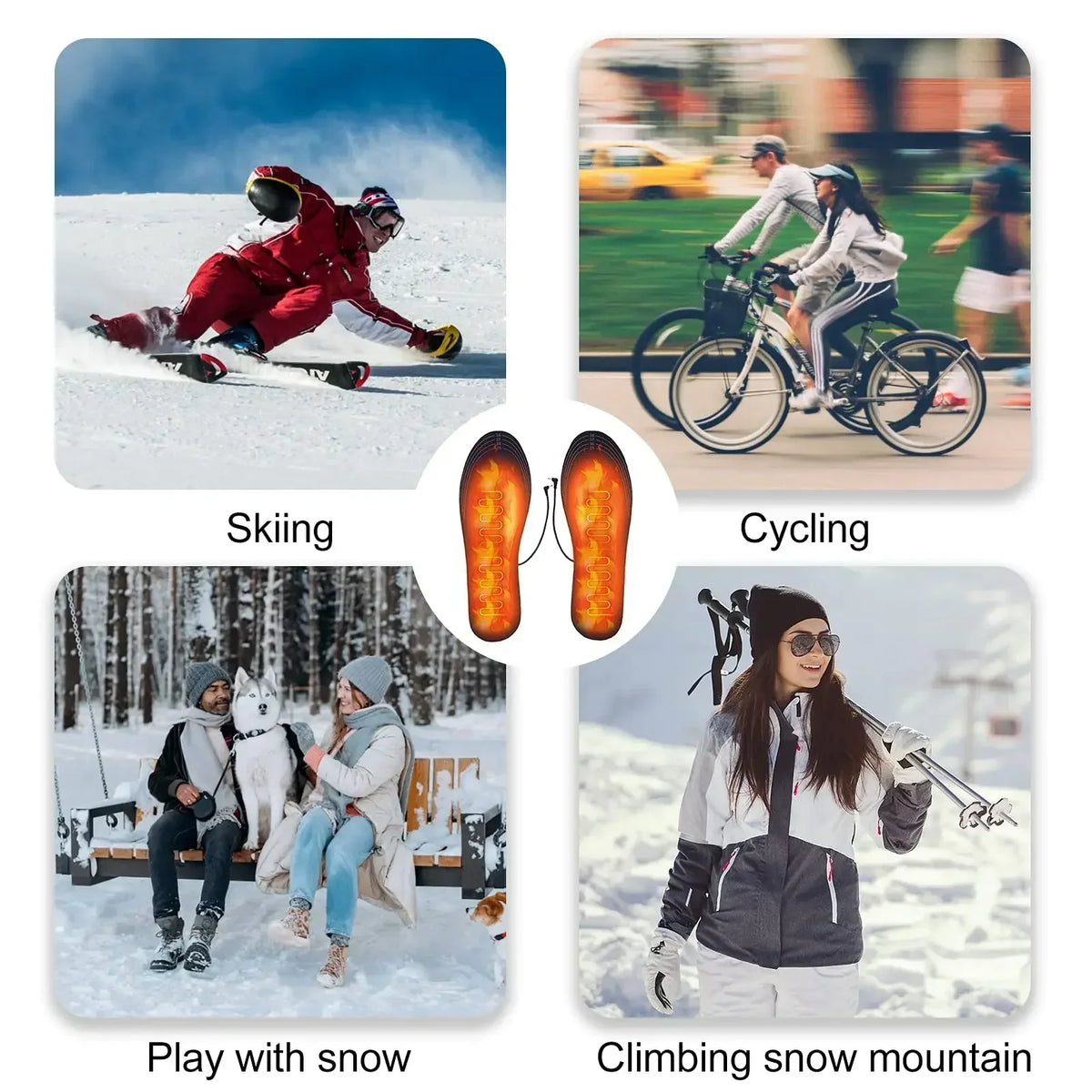 USB Heated Insoles – Electric Foot Warmer