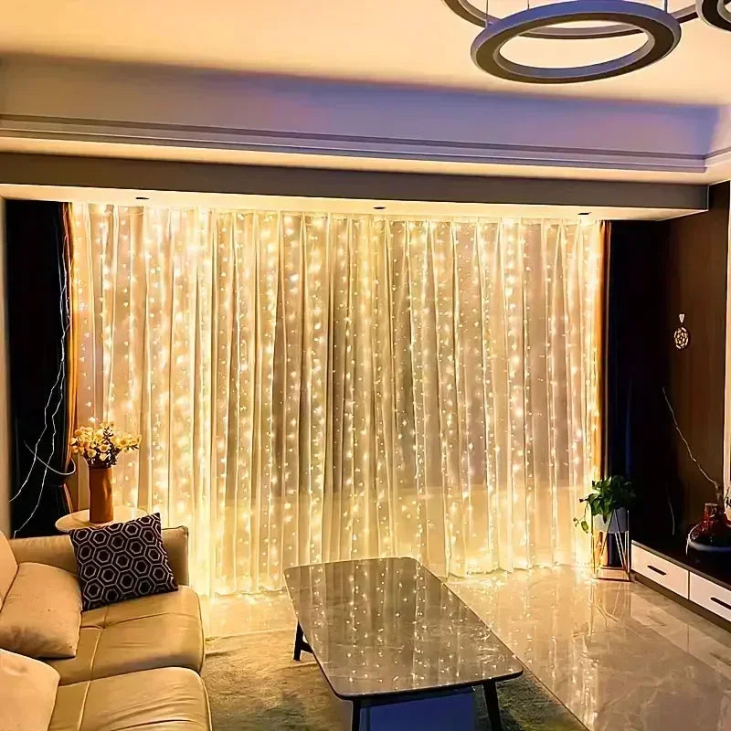 Sparkle Net Curtain Lights – Remote Control LED String
