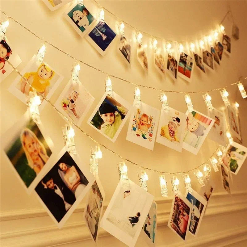 Photo Clip Fairy Lights – 20 LED String with Clips