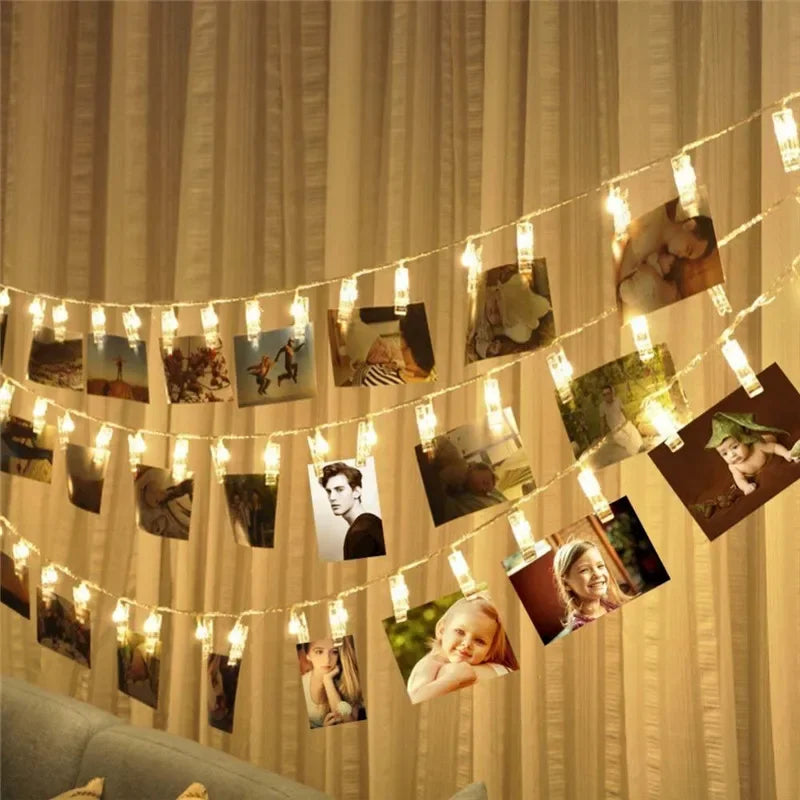 Photo Clip Fairy Lights – 20 LED String with Clips