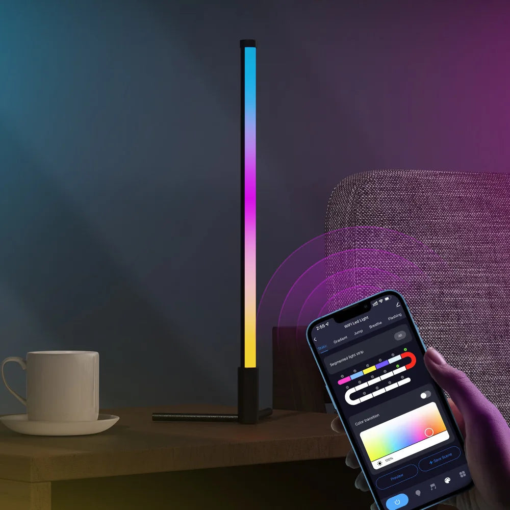RGB Corner Floor Lamp – Smart App & Remote Control