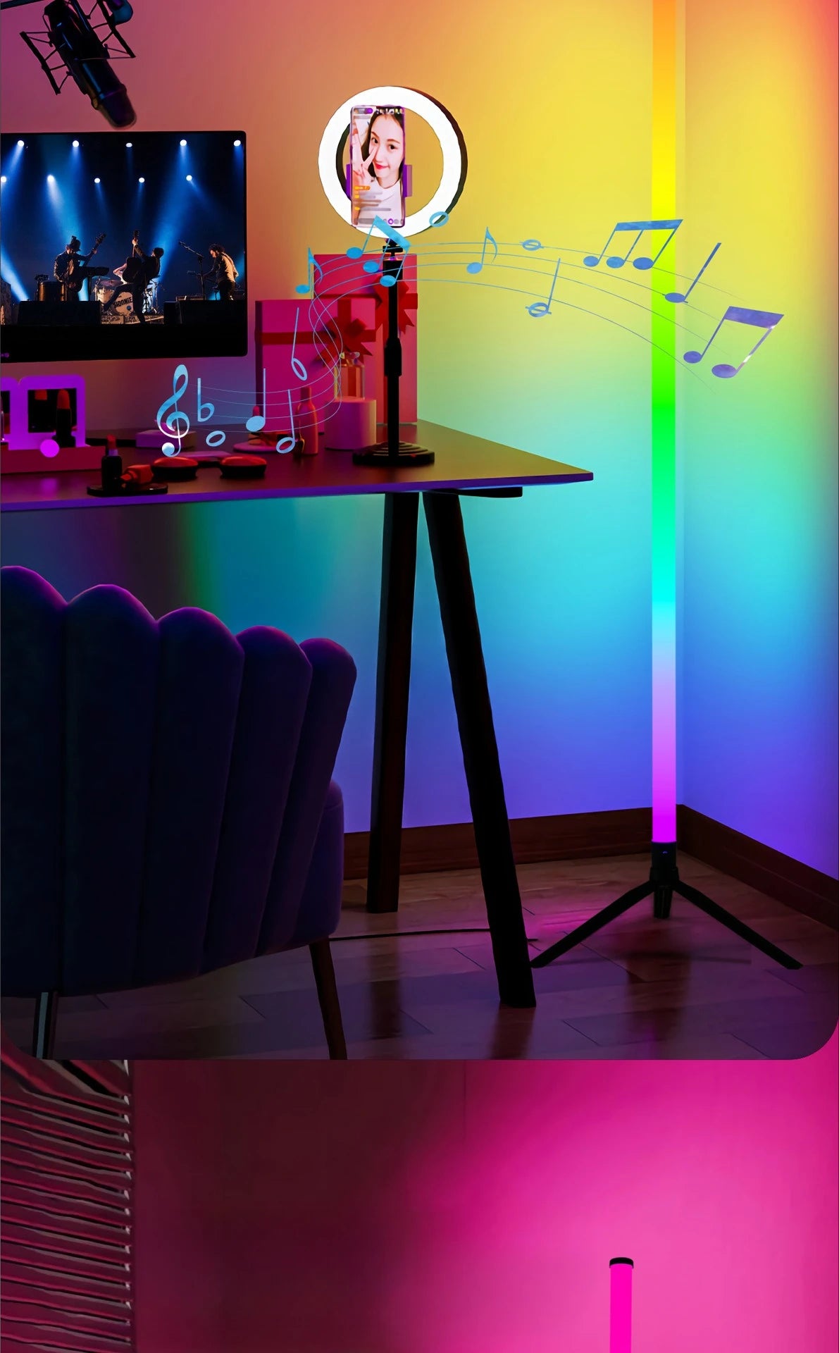 RGB LED Light Bar – Sound Reactive Ambient Lighting